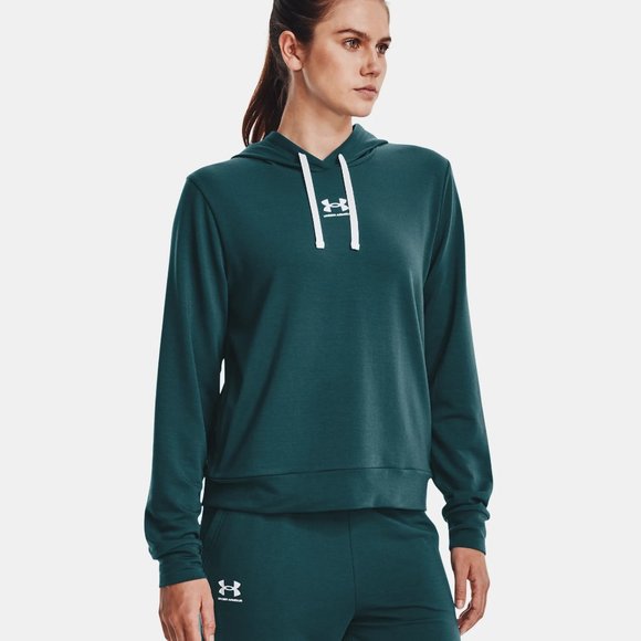Under Armour Tops - NWT Under Armour UA Rival Terry Hoodie Hooded Sweatshirt Size 2X Teal